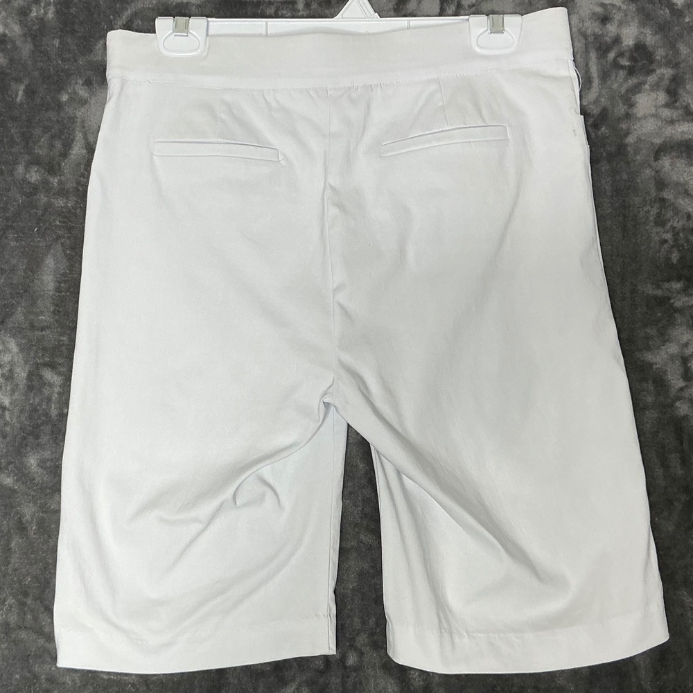 89th + Madison Womens White Nautical Bermuda Shorts Size M Stretch Pull On - Picture 3 of 8